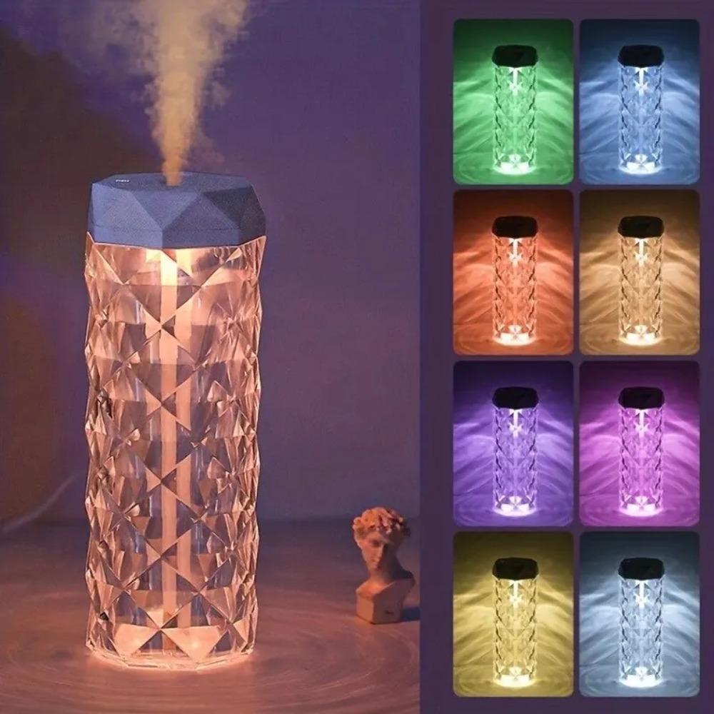 1PC Colorful USB Crystal Humidifier 400/1000ml Large Capacity Air Humidifier Portable Room Office Desktop Humidifier 400ml