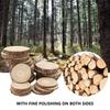 10Pcs/set Christmas Natural Color Wood Slices Round Log Discs for Arts & Crafts Home Hanging Event Decorations(not Include Rope)