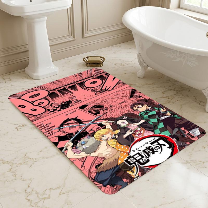 Demon Slayer Living Room Nonslip Area Rug Soft Carpet For Bedroom Game Playroom Sofa Office Home Decor Doormat Christmas Gift C9301447