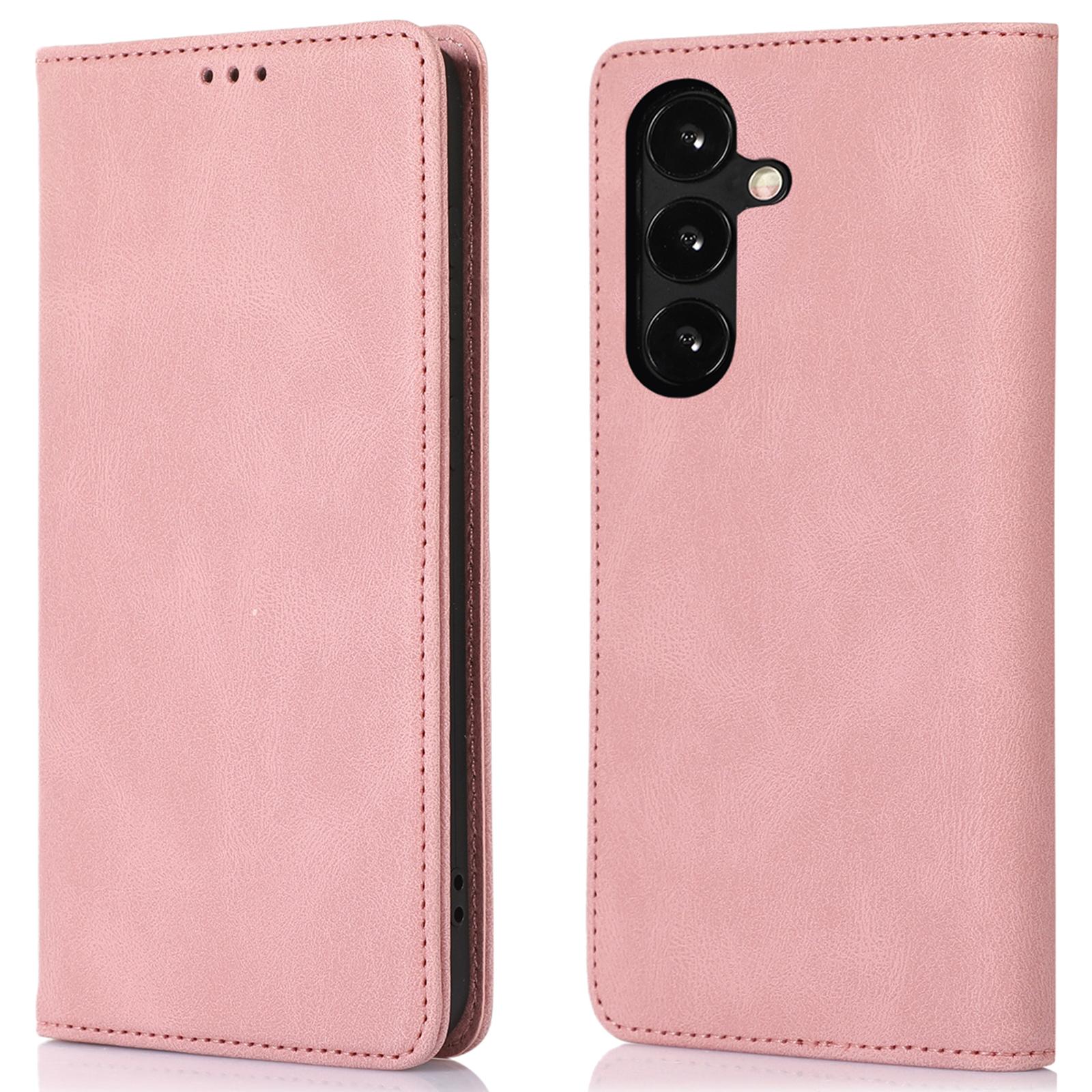 

Для Samsung Galaxy A34 5G Пилозахисний чохол Магнітна підставка Шкіряний чохол-гаманець для телефону Rose Gold