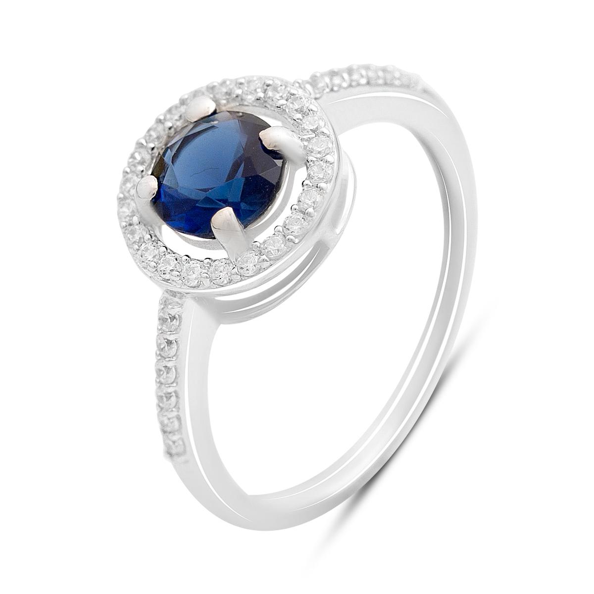 

Silver ring with nano sapphire, item weight 2.01 g (2203421) 17 синій