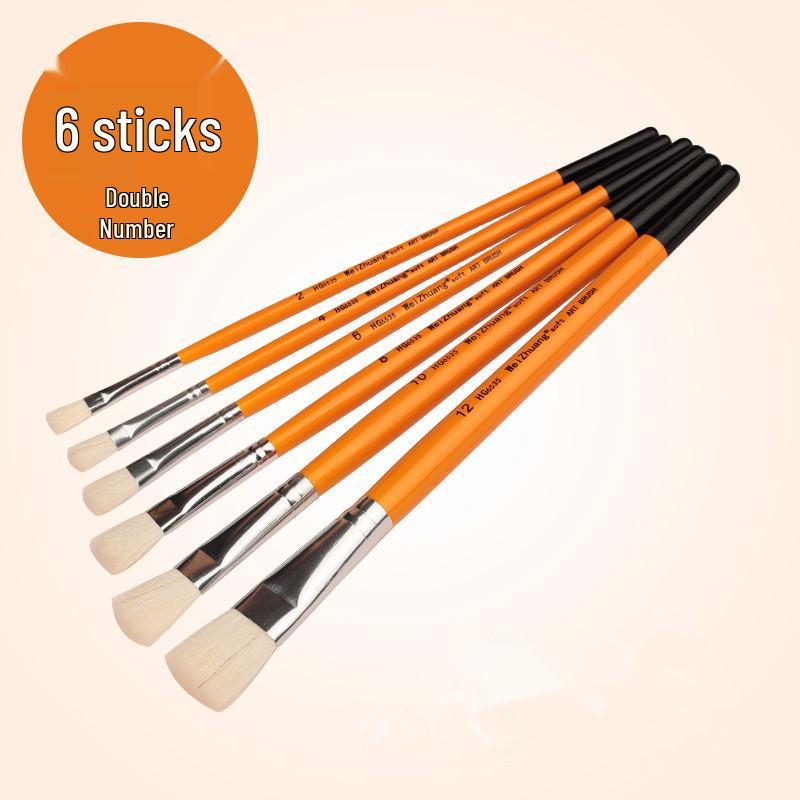 Soft Animal Hair Detail Brush for Watercolor, Acrylic, Oil Painting, Ceramic, and Plaster.