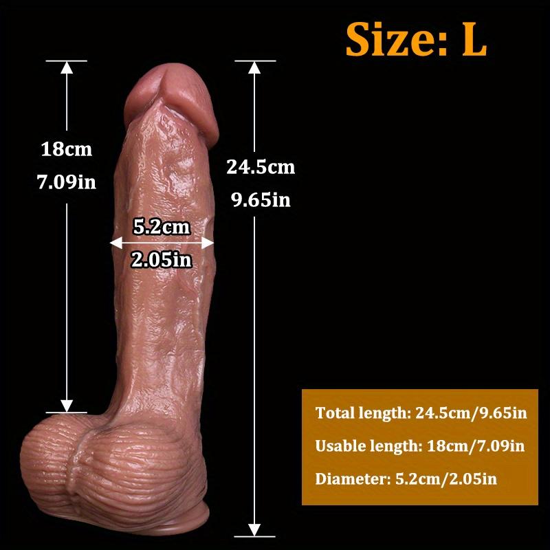 12,20 Zoll Realistischer Silikon-Dildo mit Starkem Saugfuß, Weicher Lebensechter Penis für Männer & Frauen, G-Punkt- und Analspiel, Sexspielzeug für Erwachsene