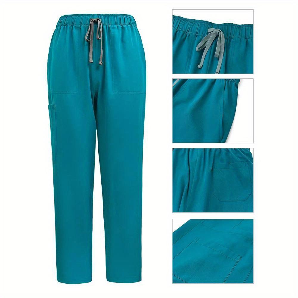 Nurse Stand-up Collar Zipper Work Uniform, Surgical Gown, Hand Gown Operating Room Straight Pants, Women Attire