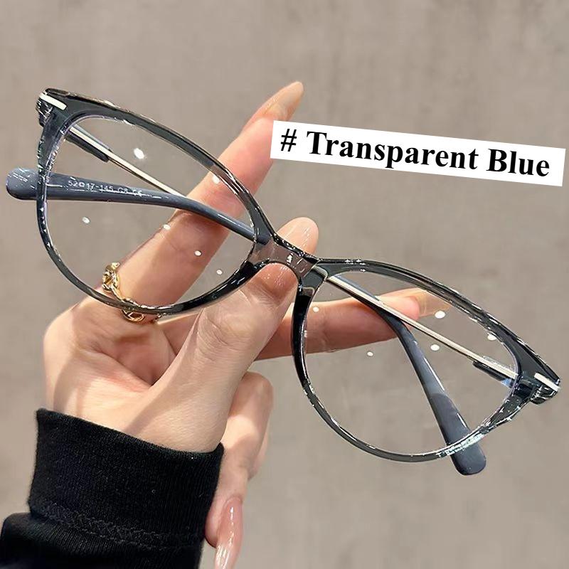 0 To+4.0 Ultra Light Cat Eye Reading Glasses Anti Blue Light Metal Presbyopia Temperament Style Suitable for Various Face Shapes
