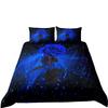 3D Digital Printing Three-Piece Set, Popular Blue Rose Set