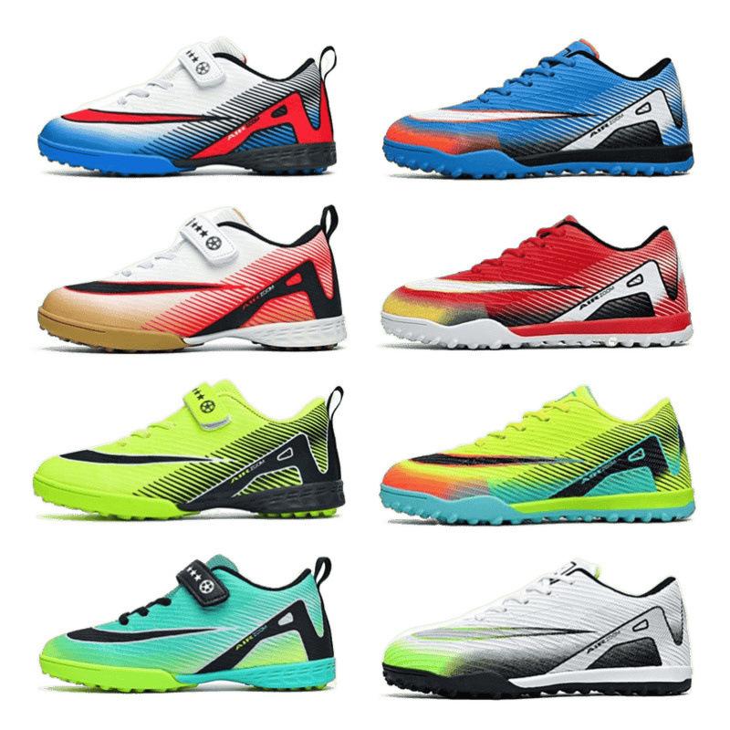 2025 new children's football shoes boys and students girls broken nails Velcro casual game sports shoes