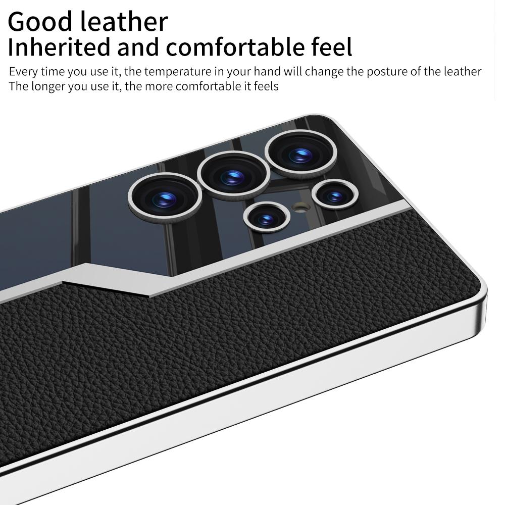 

For Samsung Galaxy S25 Ultra Case TPU+PC+PU Phone Back Cover Electroplating Starlight