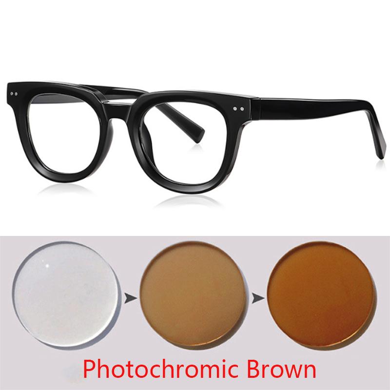 Retro Flat Top Glasses Acetate CP Core Minimalist Optical Frame Prescription Eyeglasses Simple Nail Design