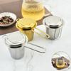 Folding Handle Stainless Steel Tea Strainer Reusable Spice Filter Hanging Tea Infuser  Kitchen