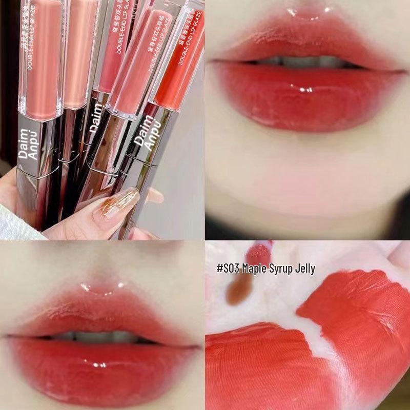 

Daimanpu Double-Headed Mirror Lip Glaze – Long-Lasting, Transfer-Resistant Lip Gloss for Students.
