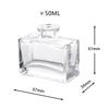 Thick Bottom Transparent Glass Aroma Diffuser Bottle with Rattan Sticks for Indoor Use