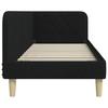 Corner Bed Frame Black 80 X 200 Cm Fabric