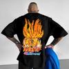 Tricou supradimensionat cu mânecă scurtă, respirabil, confortabil, modă casual, top, pentru bărbați și femei, îmbrăcăminte confortabilă, periferice anime Naruto