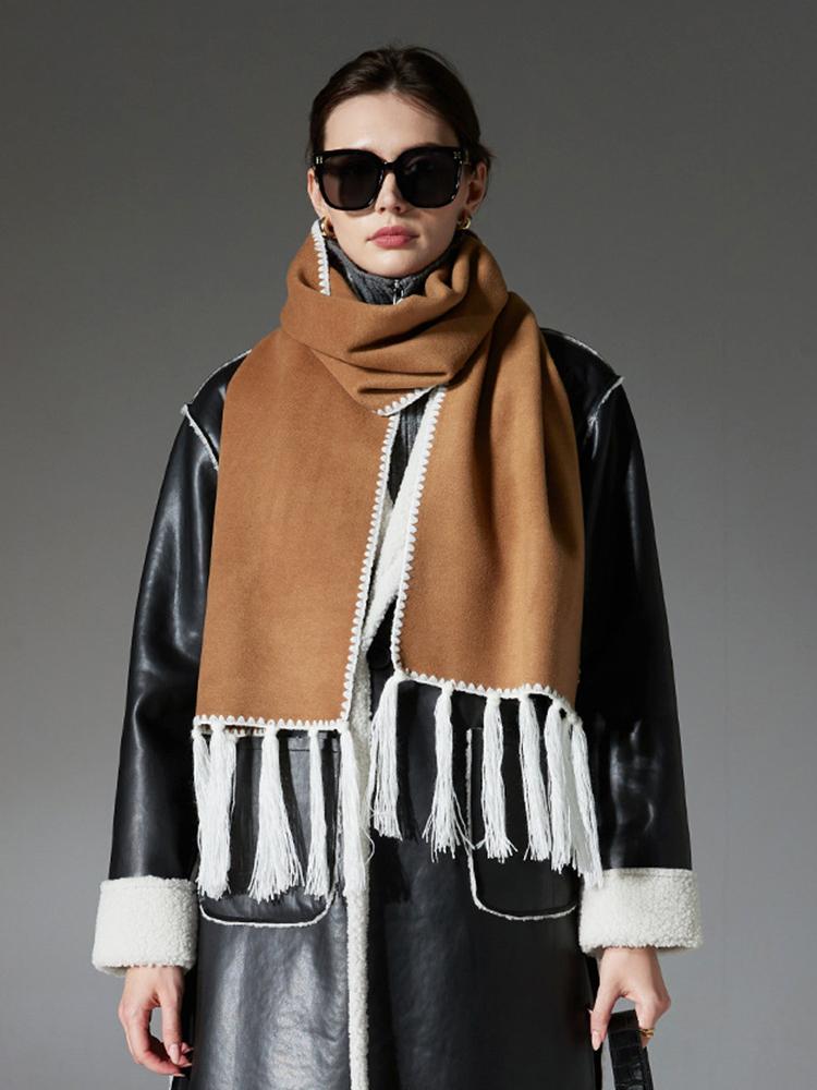 Women Winter Knitted Scarf Headscarf Ladies Men Casual Tassel Warm Scarve Mujer Male Foulard Wrap Shawl Unisex High Quality New