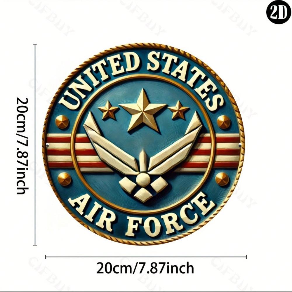 Vintage US Air Force Metal Tin Sign 8x8 Inch Home Decor Wall Art Gift