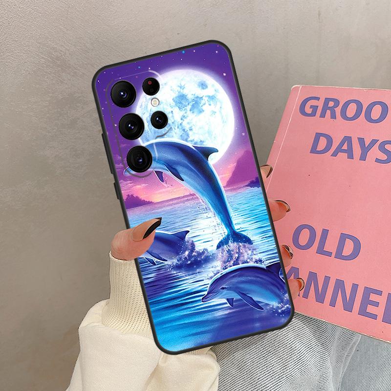 Dolphin Case For Samsung Galaxy S25 Ultra S20 S21 S22 S24 S23 Ultra S9 S10 Plus S25 FE Cover Coque
