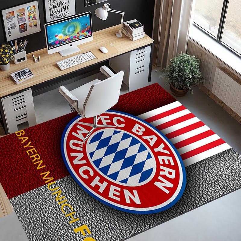 FC Bayern Pattern Rug, Indoor/Outdoor Mat, for Picnic, Gameroom, Bedroom, Office, Living Room, Home Decor Carpet, Birthday Gift