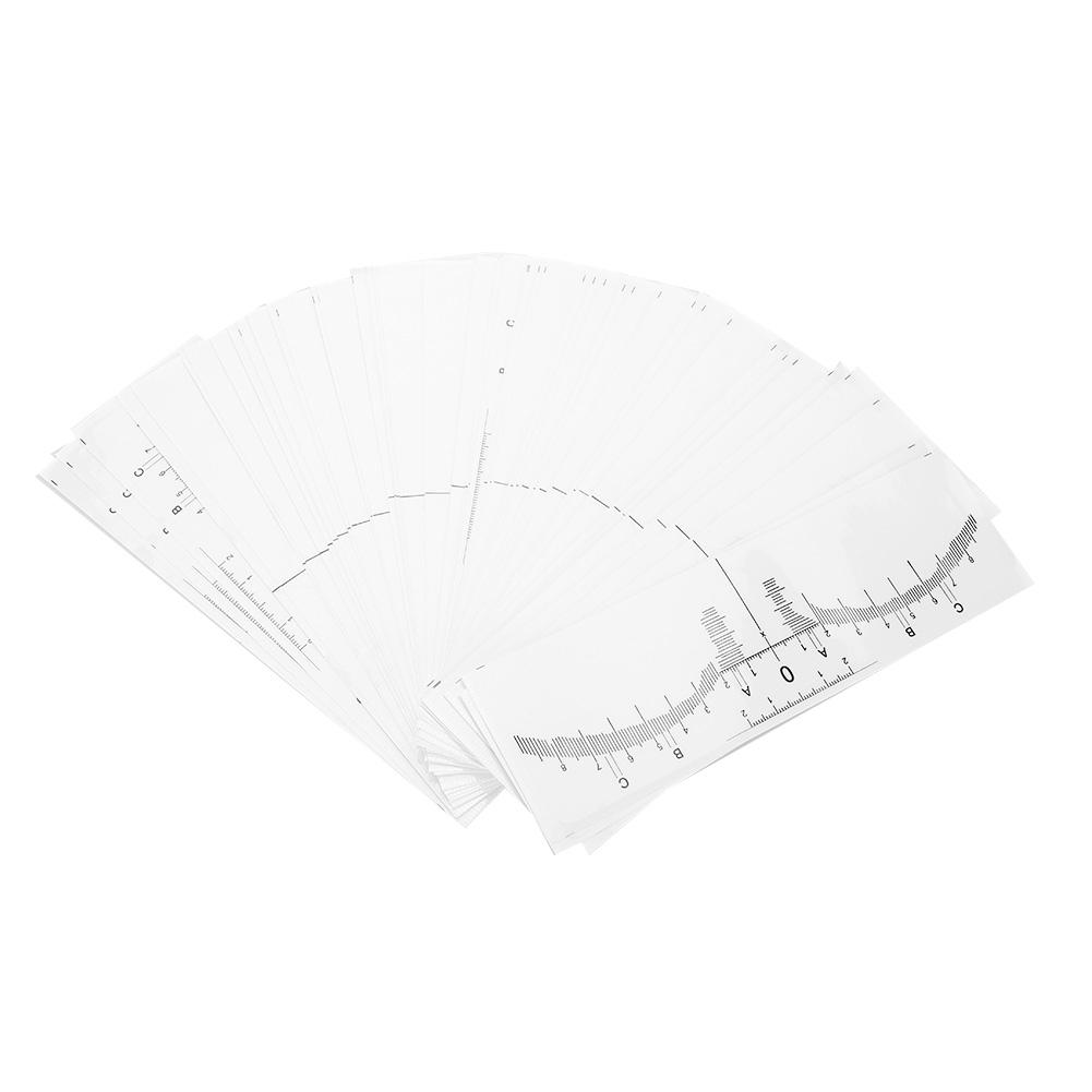 

50 шт одноразовая линейка для татуировки бровей наклейка микроблейдинг измерительный инструмент