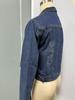 Veste décontractée en jean pour femme Europe et Amérique 2025 avec boucle en cuivre