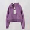 Women's High Collar Thick Sweater: Long Sleeve, Half-Zip, Loose Fit for Jogging, Fitness & Yoga In Autumn and Winter.