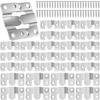 20/30PCS 66lbs Interlock Hanging Buckle Flush Mount Bracket Heavy Duty Picture Frame Hook Display Hooks Stainless Steel