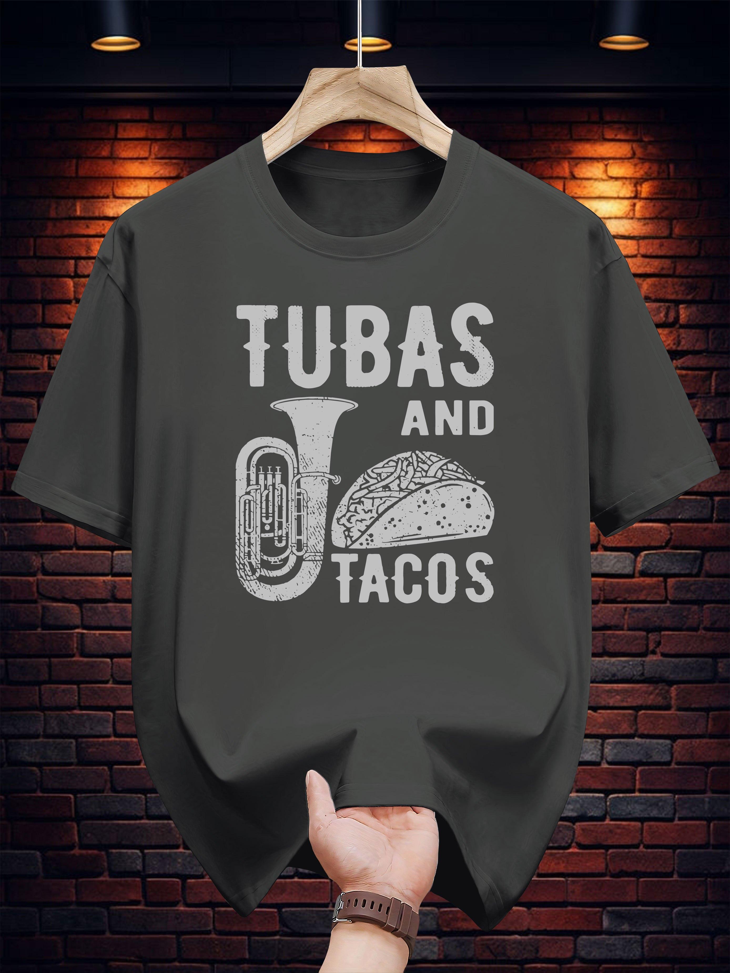 

Print Short Sleeve T-shirt - TUBAS AND TACOS Design M