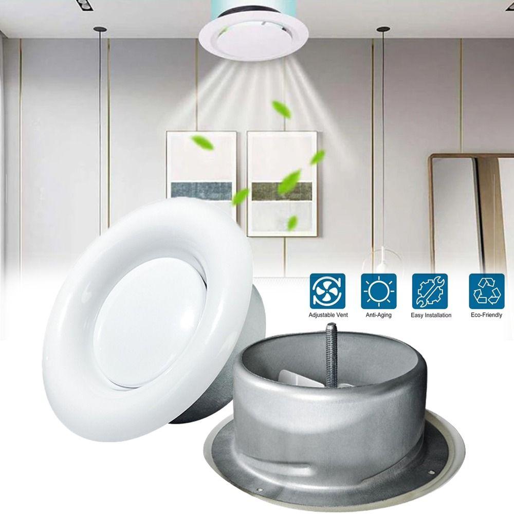 Durable 80-250mm Vent Cover Air Outlet Home Ventilation White Ventilation Cover Adjustable Ventilation Ducting