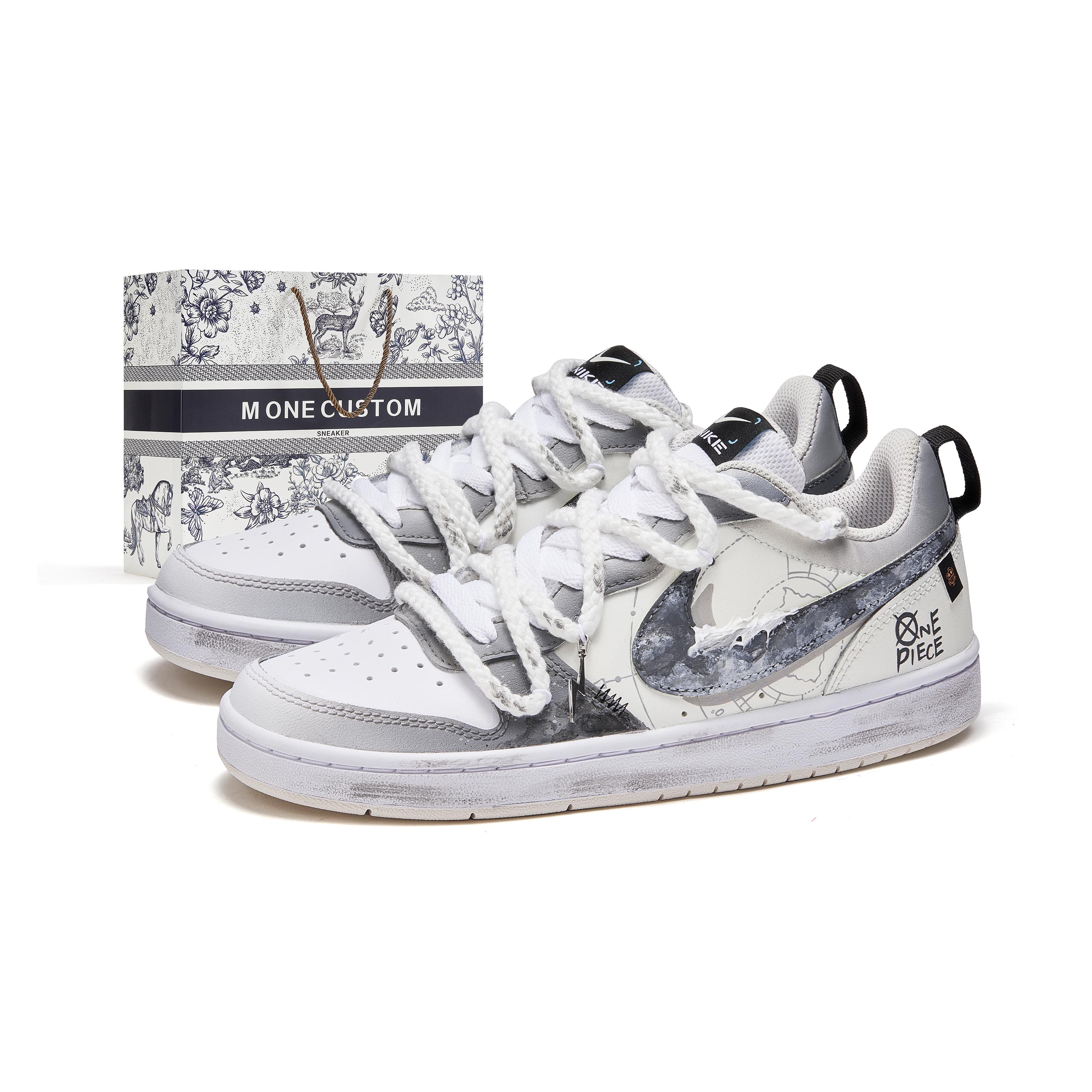 

Nike Court Borough 2 Nautical Storm Амортизация, Износостойкие Низкие Скейтбордические Кроссовки Женские Серые FJ7692-191(Team177--КОРОБКА) 39