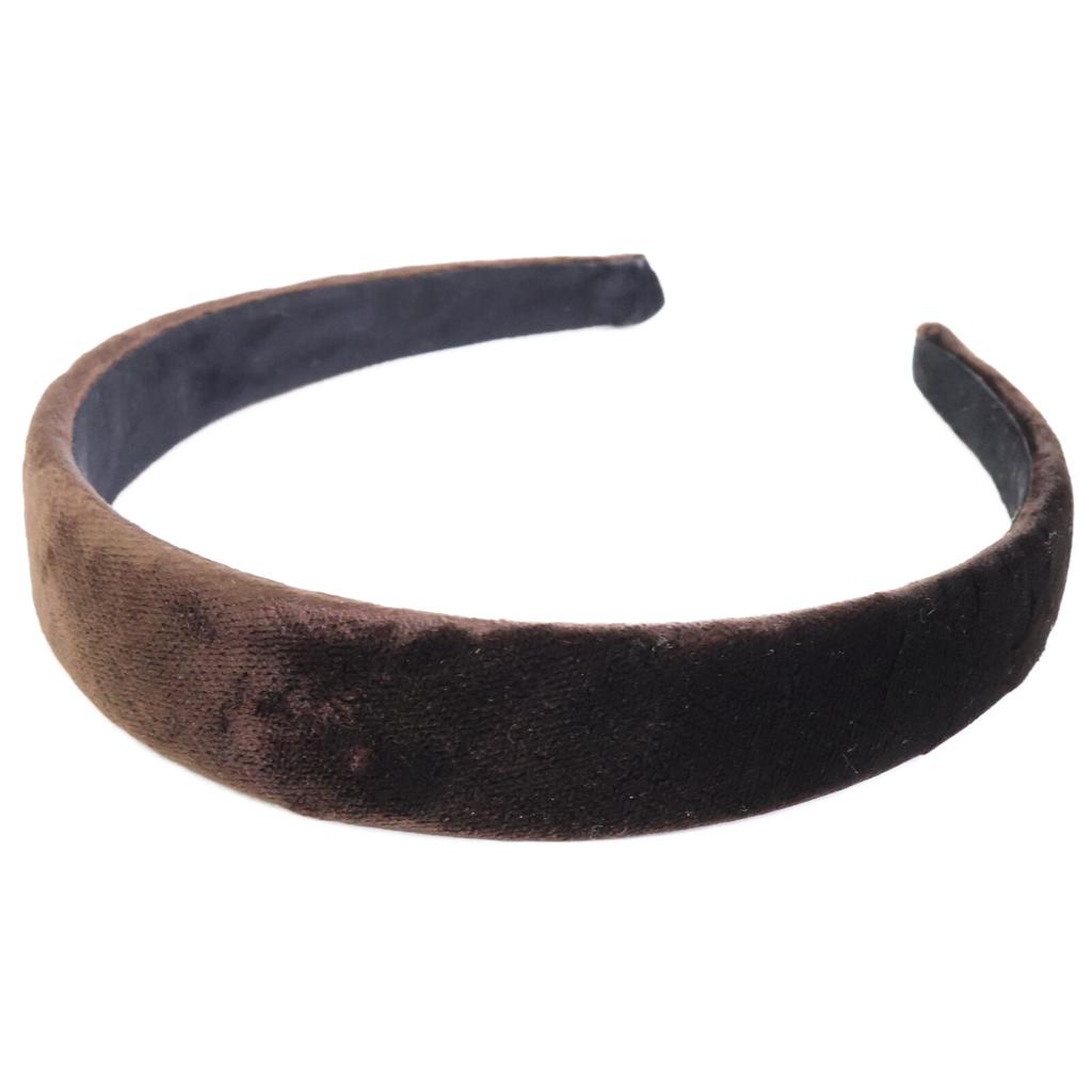 Alexandre de Paris 0002026839-001-1-08 Velours Stirnband Haaraccessoire Dunkelbraun Gebraucht