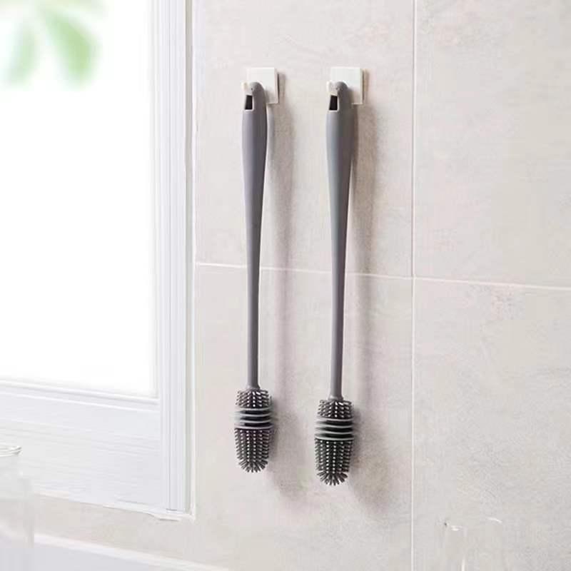 Silicone Milk Bottle Brush Cup Scrubber Glass Cleaner Kitchen Cleaning Tool Long Handle Drink Bottle Glass Cup Cleaning Brush