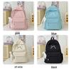 Zaino di Grande Capacità Stile Coreano con Fiocco per Ragazze - Borsa per Laptop per Studenti Universitari e delle Medie