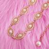 Treasure New Metal Hollow Pearl Decorative Waist Chain for Girls Sweet Waist Chain