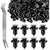 Xislet 120 Pcs POM Fastener Rivets Compatible With Honda Acura Accord Civic Fits Bumper And Fender Body Retainer Clips With Tool Replace -