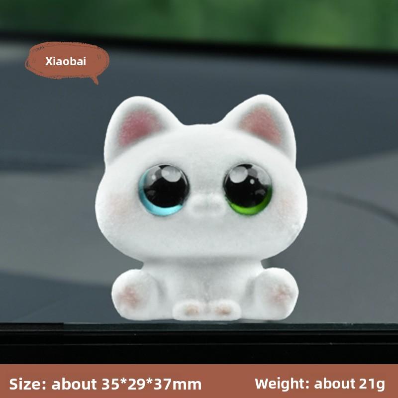 Cute Kitten Car Decoration Item, Car Center Console, Soothing Cartoon Decoration, Desktop Display Screen, Workstation Small Decoration Item