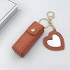 Yousheng Keychain Lipstick Bag Love Mirror Protective Faux Leather Case Portable Keyring Cell Phones Wallet Car Key Chain