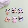 100Pcs/Bag Lovely Cartoon Panda Animals Slime Charms Flatback Resin Cabochons for Hair Clips Photo Frames Phone Case Decor