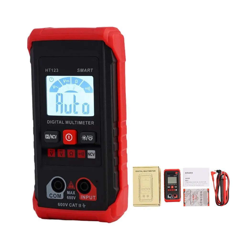 HT123 Digital Multimeter AC DC NCV Smart Multimeter Profesional Tester Voltage Auto Range Electrician Meter Tester Ohm R4E5
