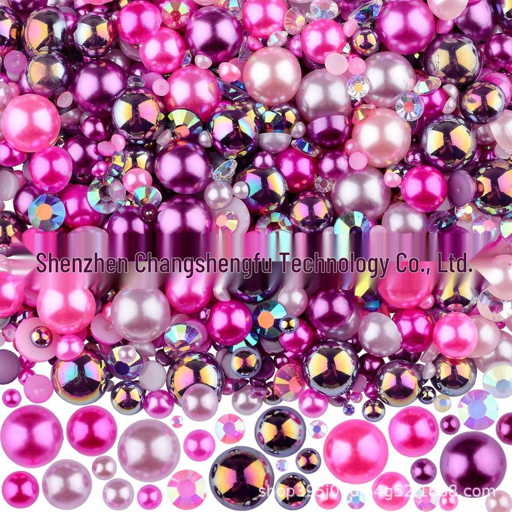 Multi-color Half Pearl Nail & Craft Embellishments for Nails, Phone Cases, Earrings & Hair Clips