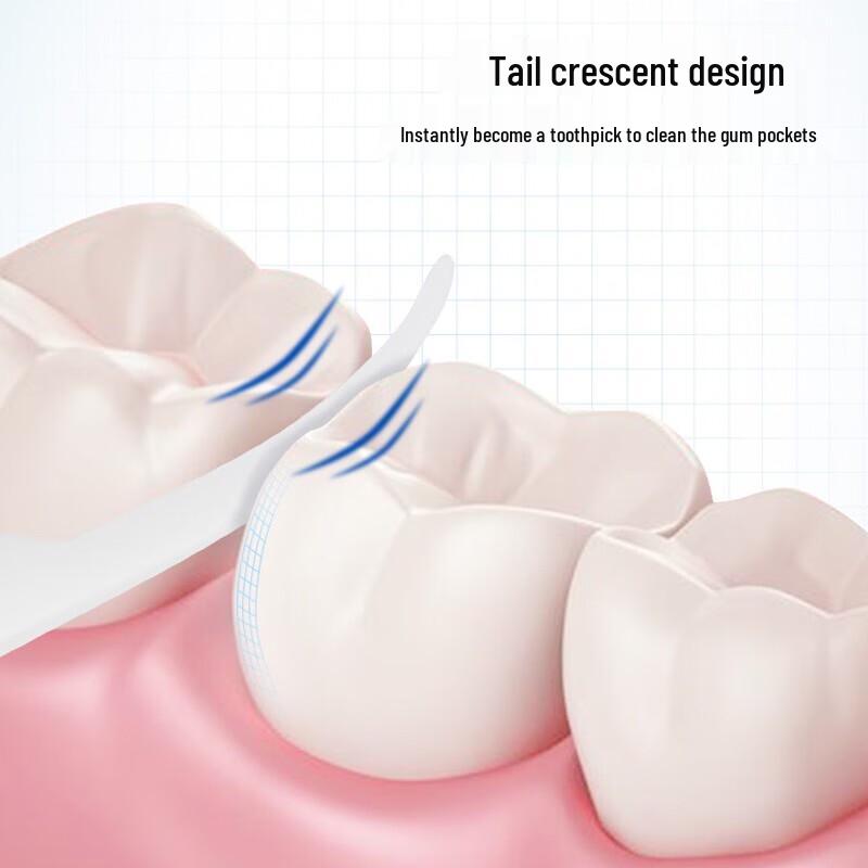 Shuke Bamboo Charcoal Flat Dental Floss Picks, 5x50 Count Family Pack