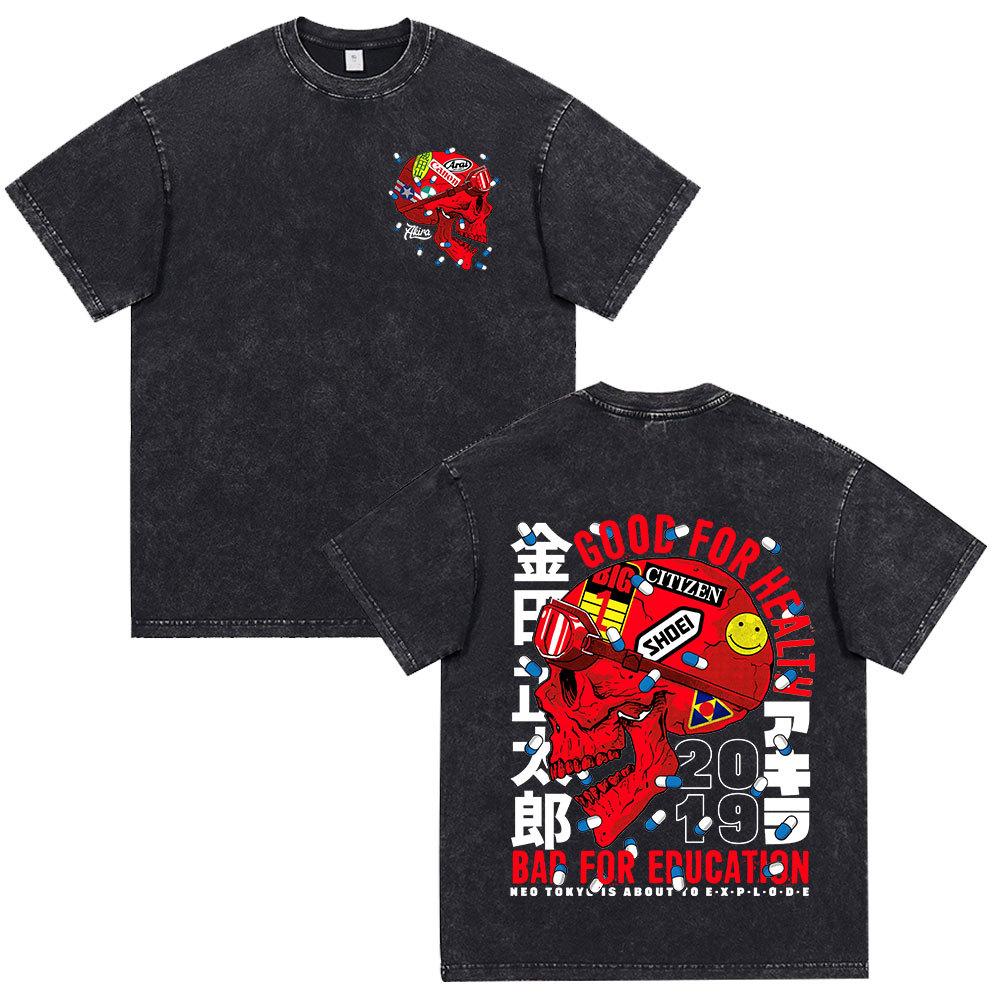 Anime Akira Vintage Washed T Shirt 90s Science Fiction Movie