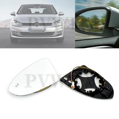 Front Door Side Heated Mirror Glass Rear-view With BSD For VW Golf 7 7.5 2013 2014 2015 2016 2017 2018
