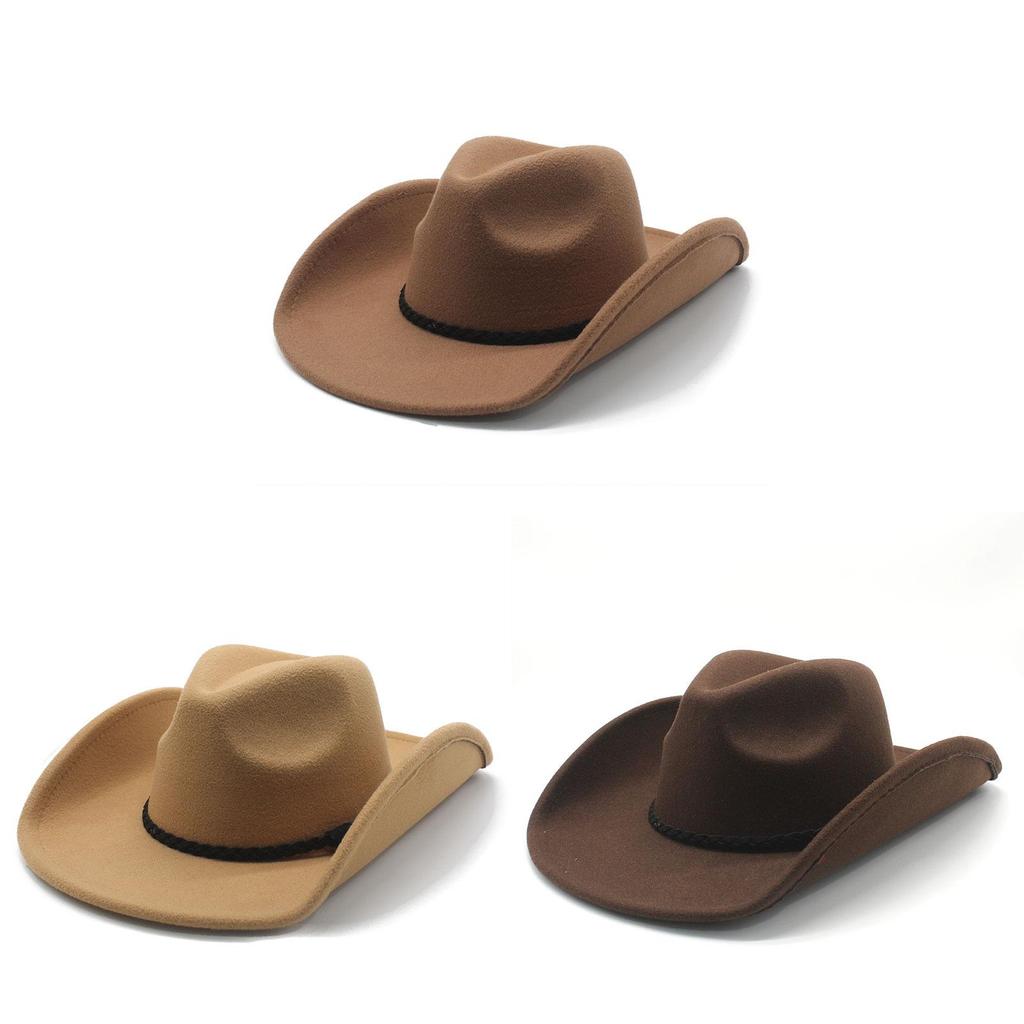 Traditional Wool Felt Gentleman Hat With Wide Brim For Winter Casual Wear