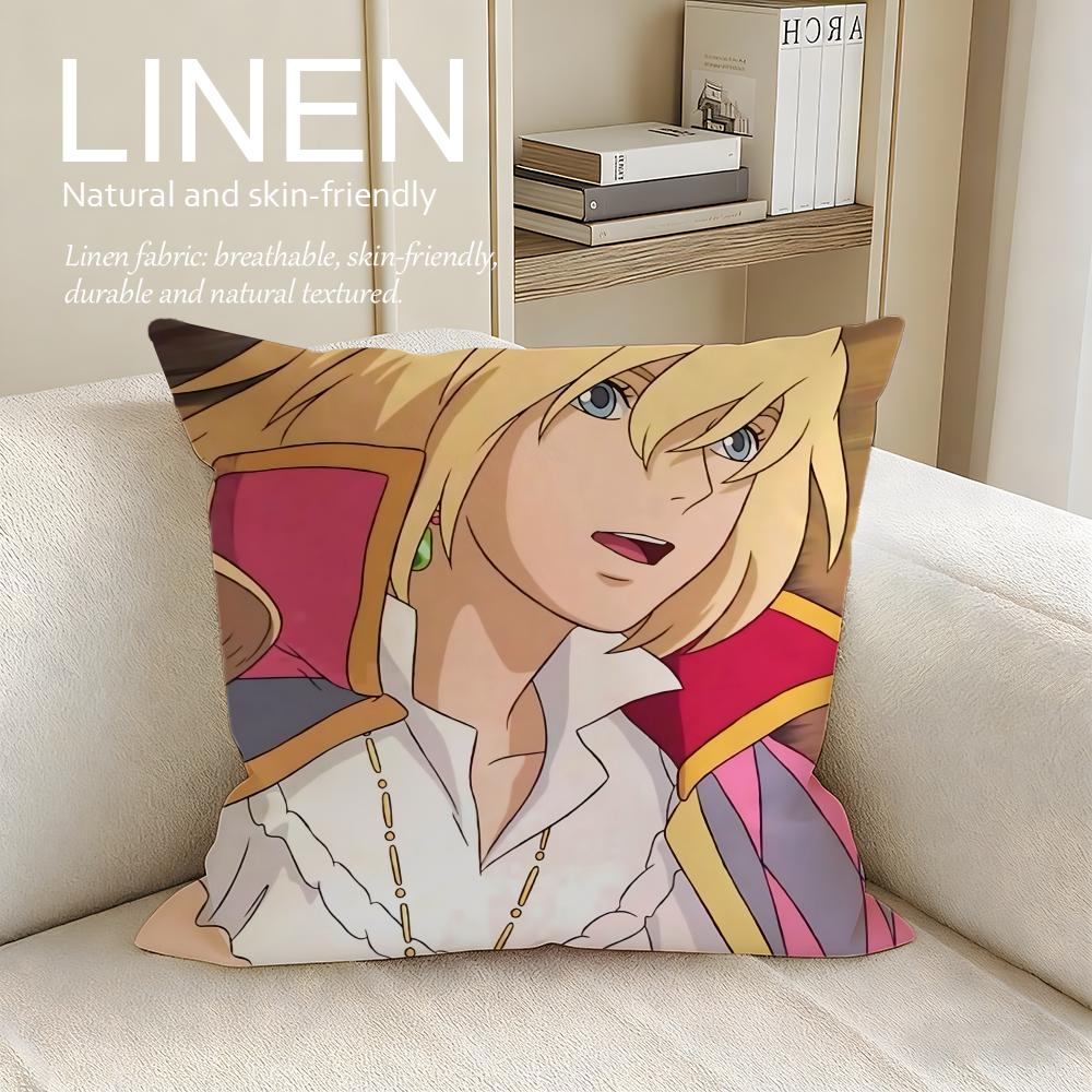 Anime Nomadic Castle Cushion Cover Pillowcase Set Pcs x x Breathable Washable Sofa Cushion Cover