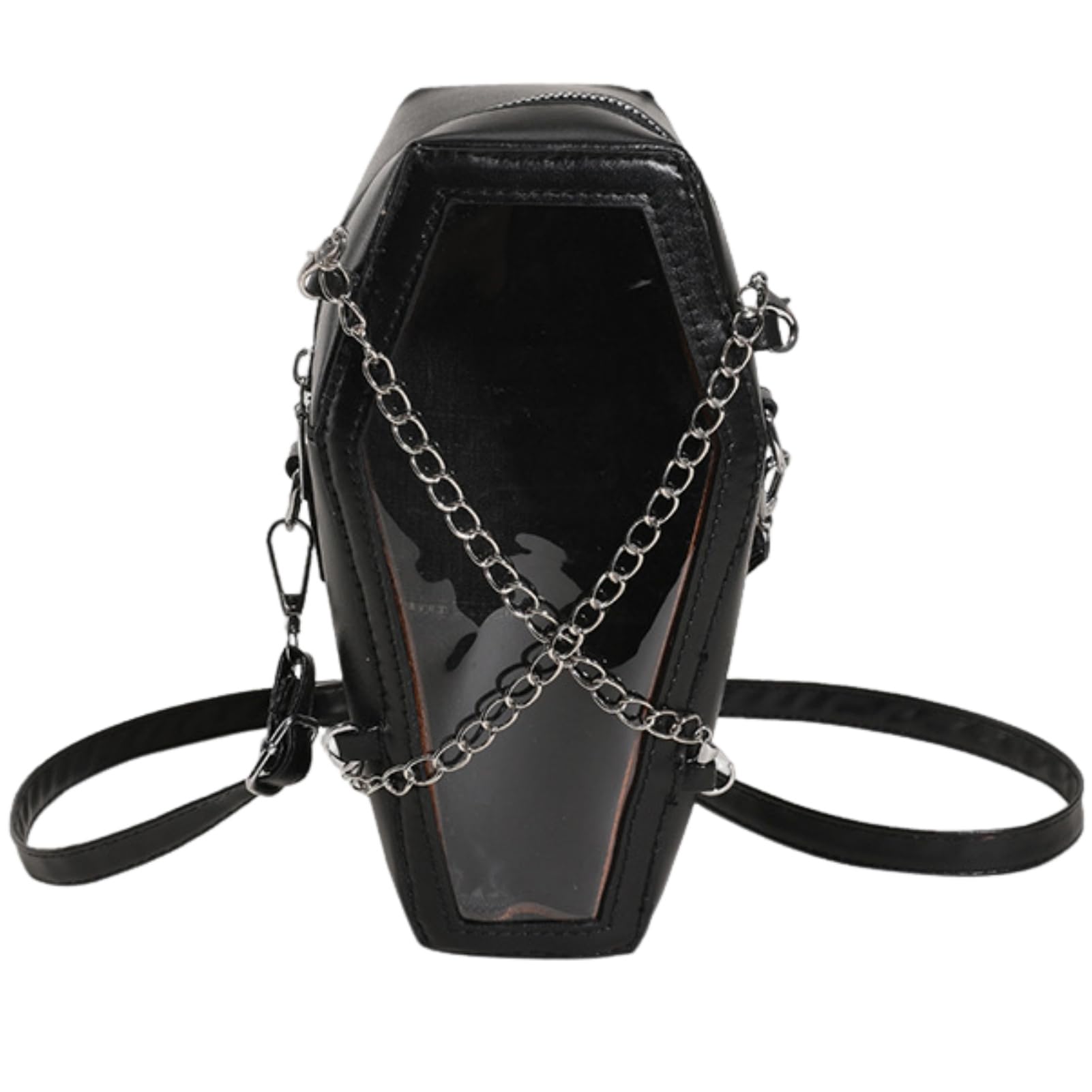 

Active Island Ita Plush Coffin Oshikatsu Shoulder Bag with Transparent Gothic a198 Bag, Design, Window, Style, (Black) чорний