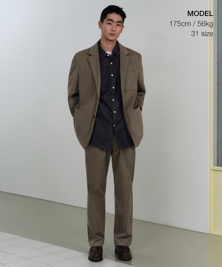 Musinsa Standard [City Workers] Moleskine Tapered Pants [Taupe]