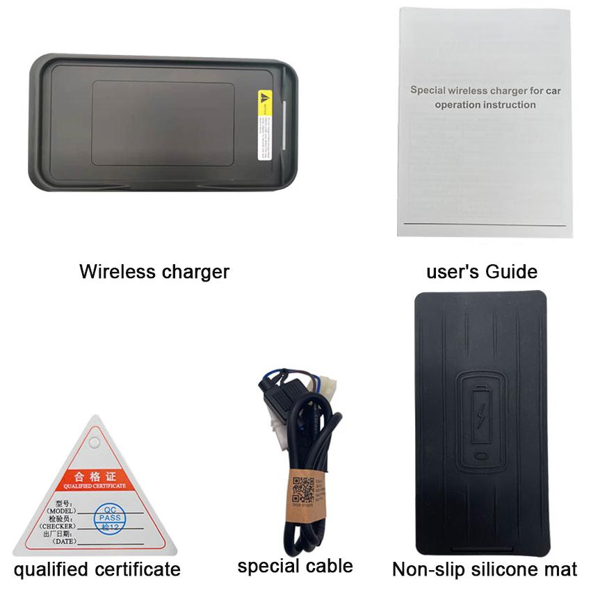 

Автомобильное беспроводное зарядное устройство QI для телефона, зарядное устройство для быстрого зарядного устройства, зарядная пластина, аксессуары для Porsche Macan 2014-2018 Cayenne 2011-2017