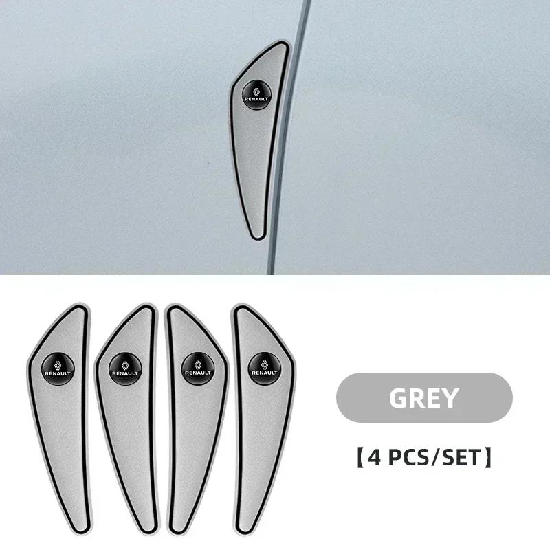 4pcs Car Body Bumper Antis-scratch Anti-collision Rubber Strips For Renault Megane 2 3 Koleos Duster Clio 4 Logan Captur Kadjar R666