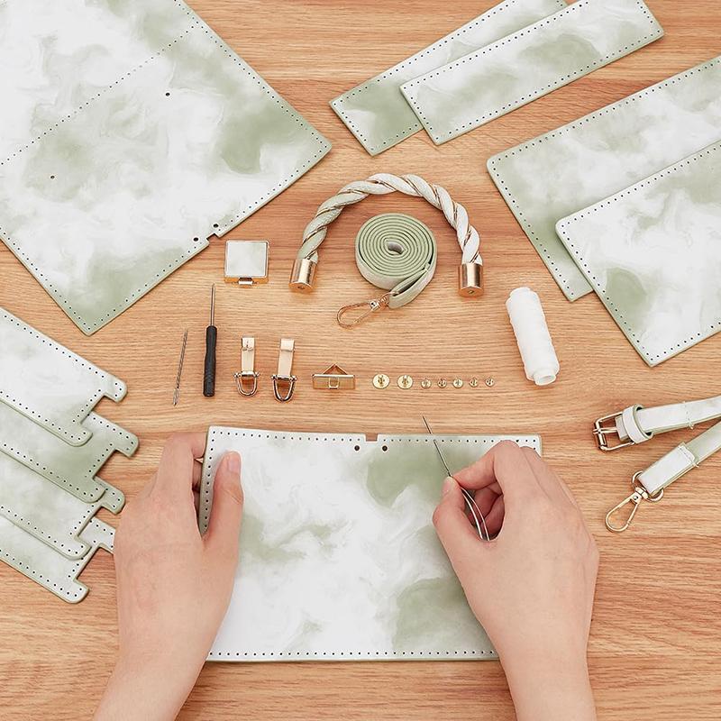 DIY Handbag Making Kit PU Leather Shoulder Bag Sewing Materials Women Crossbody Knitting Crochet Bags Handicraft Accessories