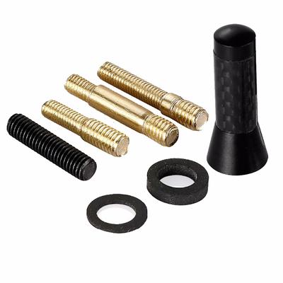 Universal 3.5cm Car Styling Roof Antenna Enhanced Signal Carbon Fiber Screw Metal Short Stubby Mast Antenna